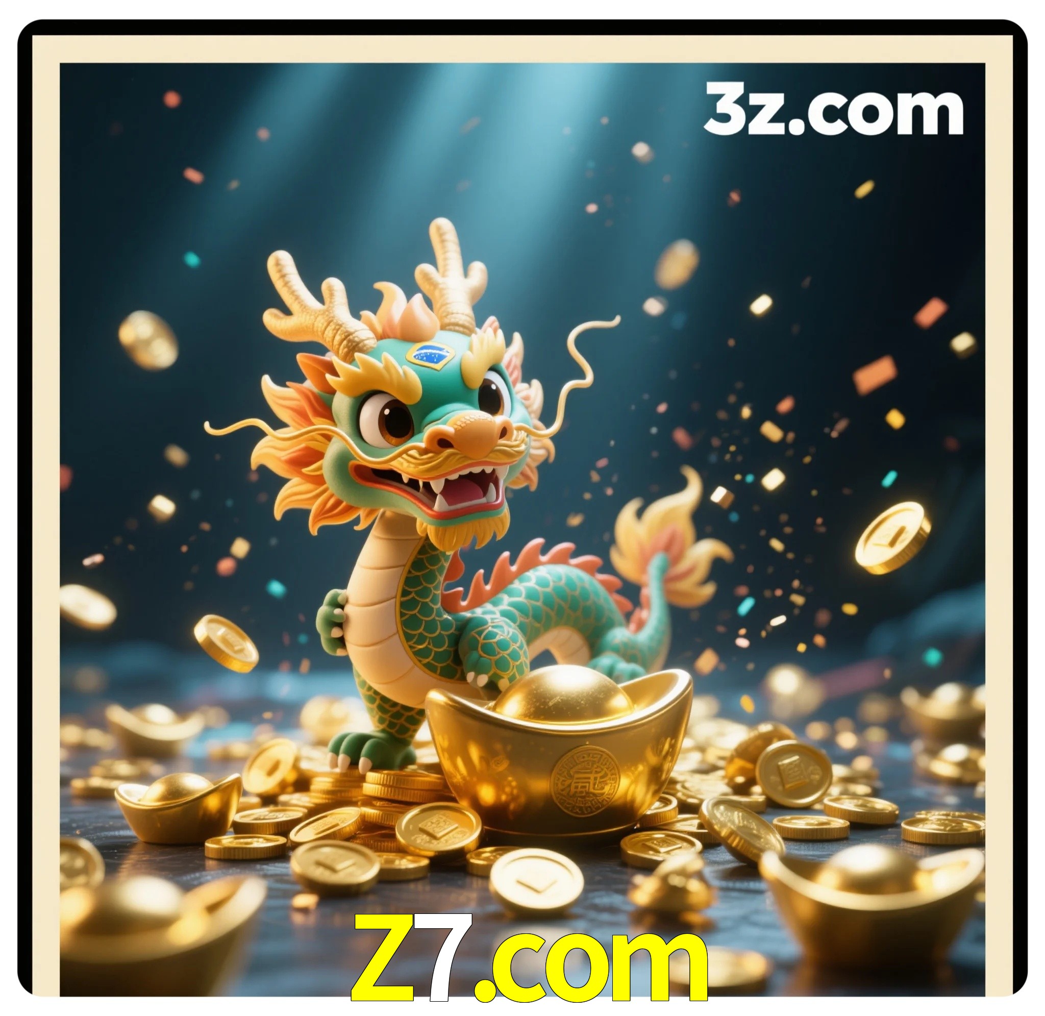 Slot machine 3D icon with number 7 and 1